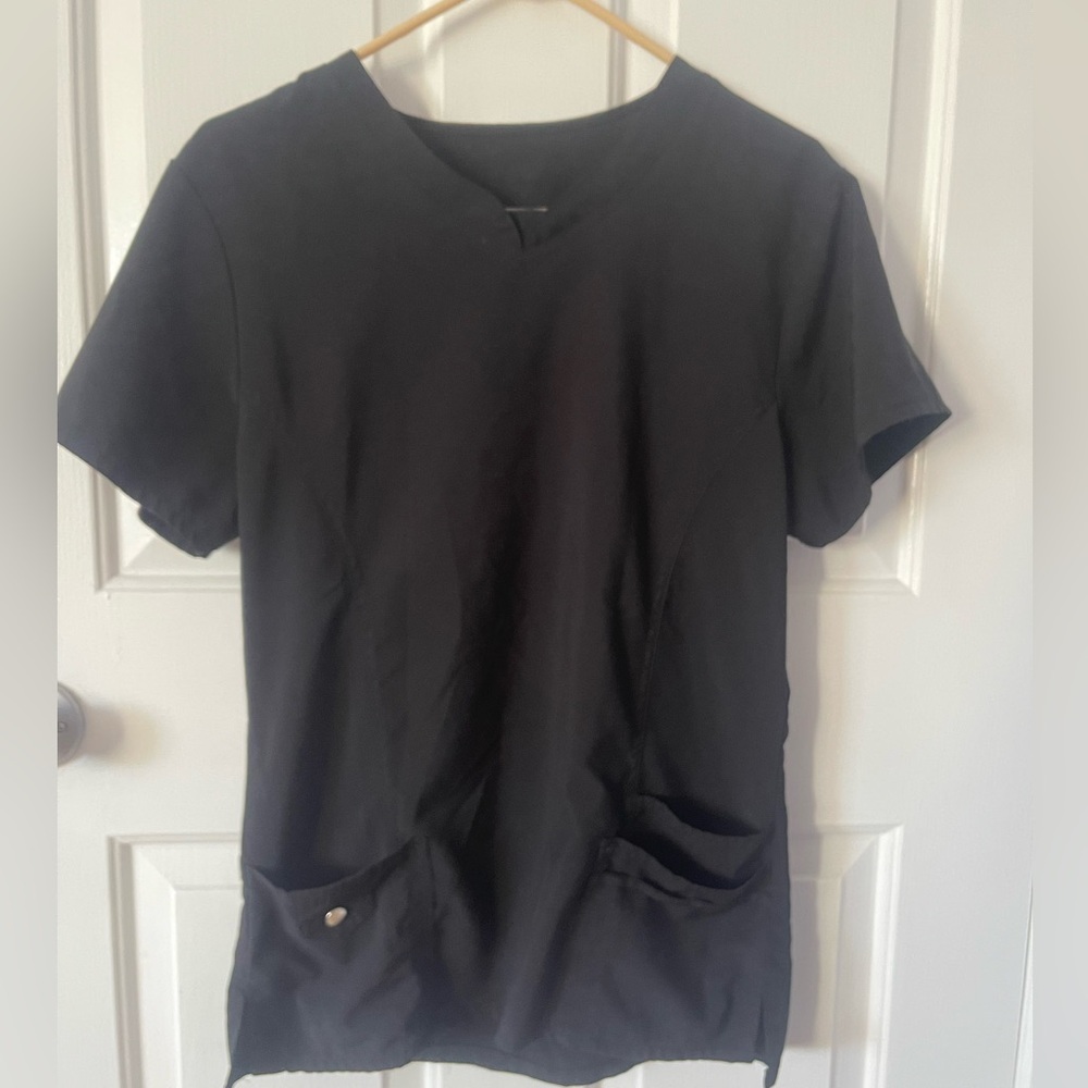 Black Scrub Top Women’s Size Small | Classic & Comfortable